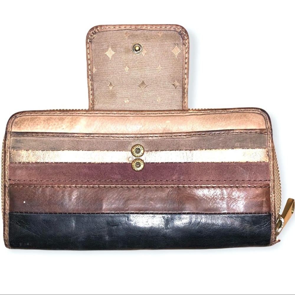 Fossil Multi Color Leather Suede Metallic Patchwo… - image 3